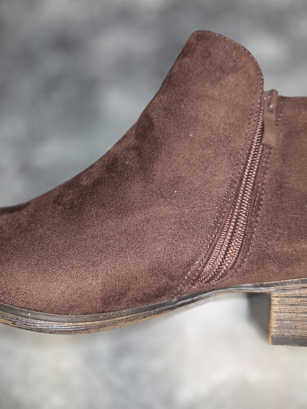 Forever 21 Brown Suede Ankle Booties with Side Zip